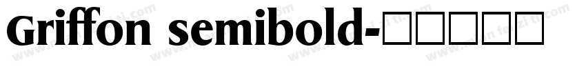 Griffon semibold字体转换